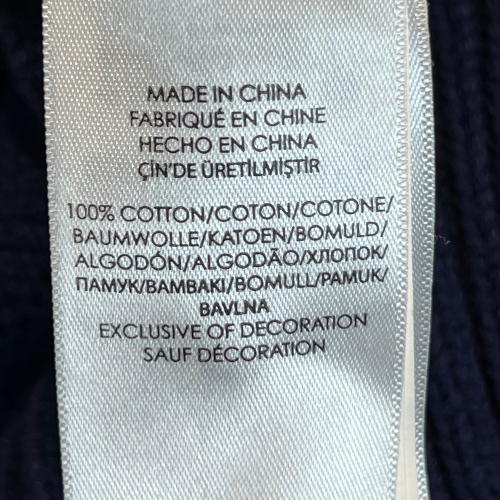 Polo Ralph Lauren Mens XL Blue Cable Knit Cotton Crewneck Sweater Pony Logo - Picture 3 of 6